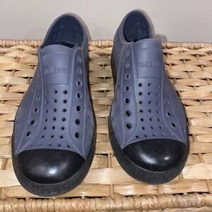 NATIVE Jefferson Slip-on Shoes C13 Grey Black Boy Girl Waterproof Unisex Comfort